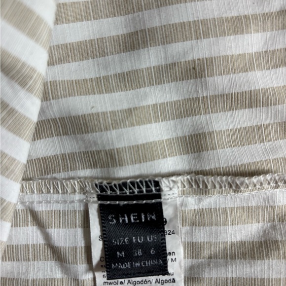 SHEIN Ruffle Sleeve Striped Tank Top size medium sleeveless top - Picture 5 of 7